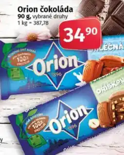 COOP TIP Orion čokoláda nabídka