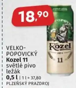 Coop VELKOPOPOVICKÝ Kozel 11 světlé pivo ležák nabídka