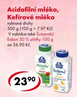 CBA Acidofilní mléko, kefírové mléko nabídka