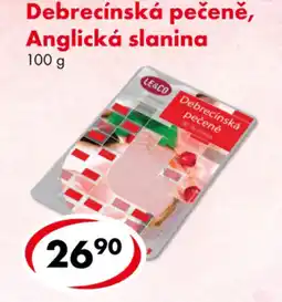 CBA Debrecínská pečeně, anglická slanina nabídka