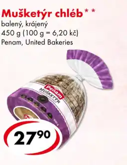 CBA Mušketýr chléb nabídka