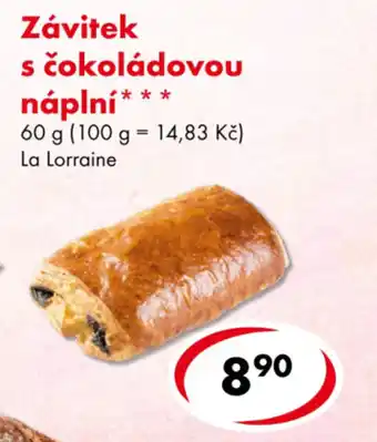 CBA Závitek s čokoládovou náplní nabídka