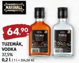 Coop Tuzemák, vodka nabídka