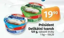COOP TIP Président Delikátní tvaroh nabídka