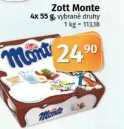 COOP TIP Zott Monte nabídka