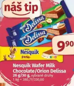 COOP TIP Nesquik Wafer Milk Chocolate/Orion Delissa nabídka