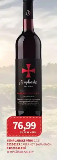 Kubík potraviny Templářské víno nabídka