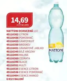 Kubík potraviny Mattoni ochucená nabídka