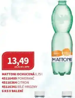 Kubík potraviny Mattoni ochucená nabídka
