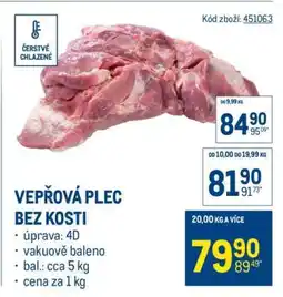Makro Vepřová plec bez kosti nabídka