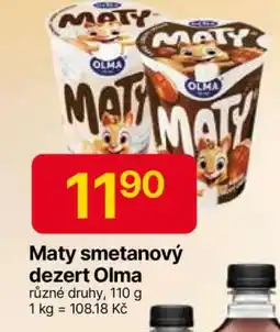 Hruška MATY Smetanový dezert, Olma nabídka