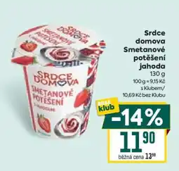 Billa Srdce domova Smetanové potěšení jahoda nabídka