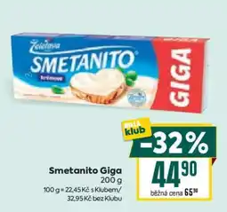 Billa Smetanito Giga nabídka