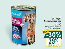 Billa ZooRoyal Konzerva pro psa nabídka
