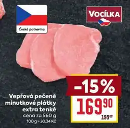 Billa Vepřová pečeně minutkové plátky extra tenké nabídka