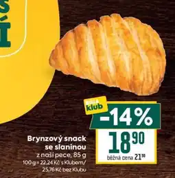 Billa Brynzový snack se slaninou nabídka
