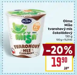 Billa OLMA Míša tvarohový mls čokoládový nabídka