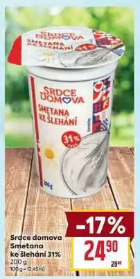 Billa Srdce domova Smetana ke šlehání 31% nabídka