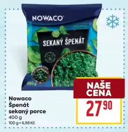 Billa Nowaco Špenát sekaný porce nabídka