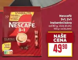 Billa Nescafé 3v1, 2v1 instantní káva nabídka