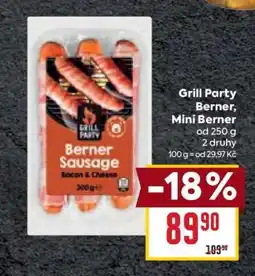 Billa Grill Party Berner, Mini Berner nabídka