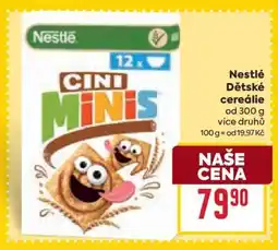 Billa Nestlé Dětské cereálie nabídka