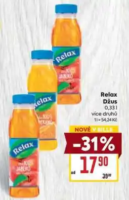 Billa Relax džus nabídka