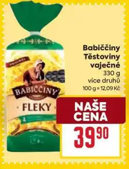 Billa Babiččiny Těstoviny vaječné nabídka