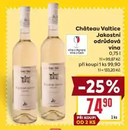 Billa Château Valtice jakostní odrůdová vína nabídka