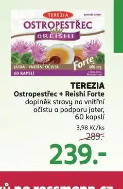 Rossmann Terezia ostřopestřec - reishi forte nabídka