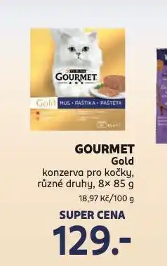 Rossmann Gourmet gold konzerva pro kočky nabídka