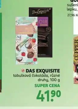 Rossmann Das wxquisite tabulková čokoláda nabídka