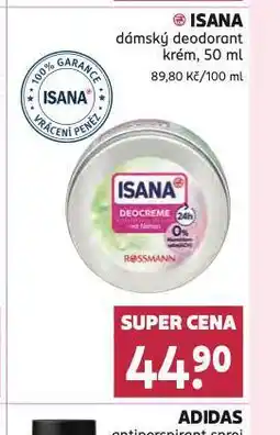 Rossmann Isana deodorant krém nabídka