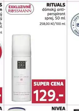 Rossmann Rituals antiperspirant nabídka
