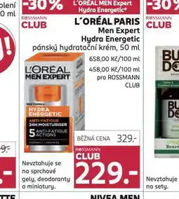 Rossmann Loreal men hydratační krém nabídka