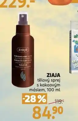 Rossmann Ziaja tělový sprej nabídka