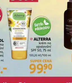 Rossmann Alterra krém na opalování nabídka