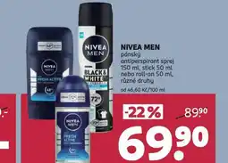 Rossmann Nivea men antiperspurant, stick, roll-on nabídka