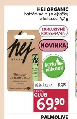 Rossmann Hej organic balzám na rty nabídka