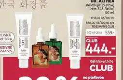 Rossmann Dr. althea zklidňující pleťový krém nabídka