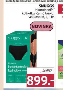Rossmann Snuggs inkontinenční kalhotky nabídka