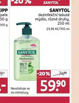 Rossmann Sanytol dezinfekční tekuté mýdlo nabídka