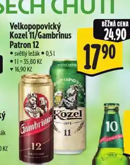 Albert Pivo velkopopovický kozel 11 nabídka