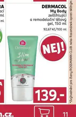 Rossmann Dermacol my body zeštíhlující a remodelační tělový gel nabídka