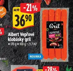 Albert Vepřové klobásky na gril nabídka