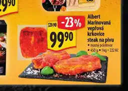 Albert Mariovaná vepřová krkovice steak na pivu nabídka