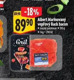 Albert Marinovaný vepřový back bacon nabídka