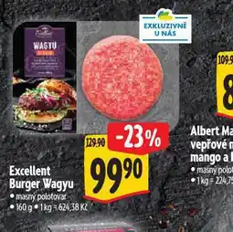 Albert Excellent burger wagyu nabídka