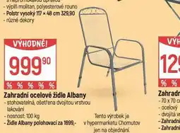 Globus Zahradní ocelové židle albeny nabídka