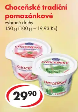 CBA Choceňské tradiční pomazánkové nabídka